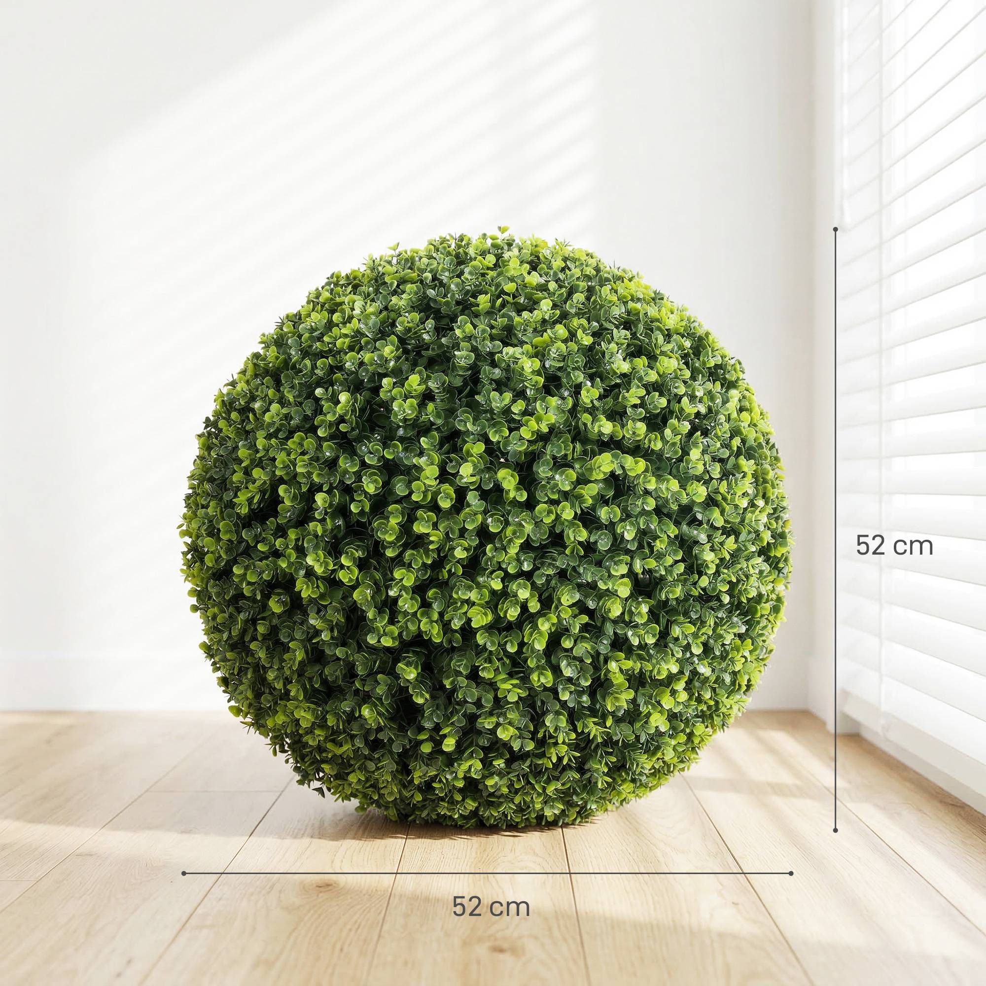 Boules d'eucalyptus artificielles 52 cm lot de 2, résistantes UV, 1086 feuilles, intérieur/extérieur - Image 5