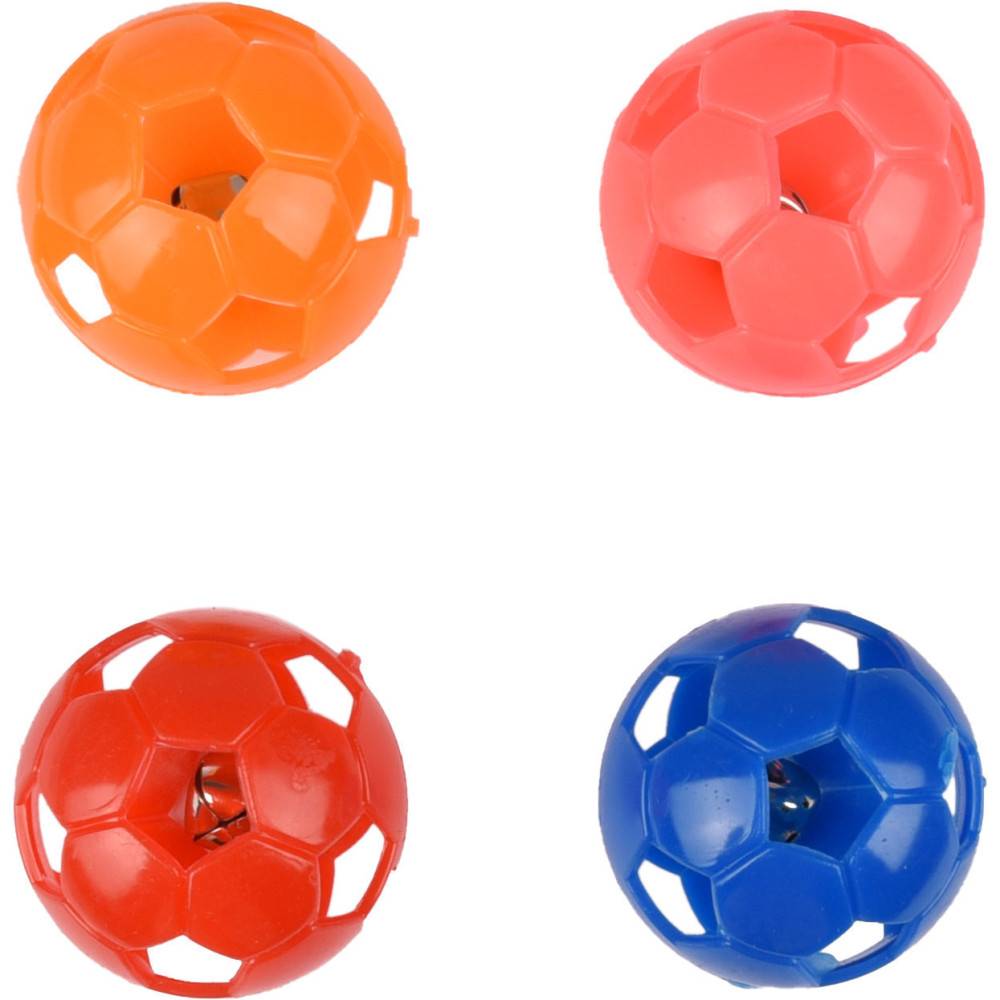 4 balles à grelot pour chat ø 3.8 cm couleur multiple jeux pour chat - Imagen 2