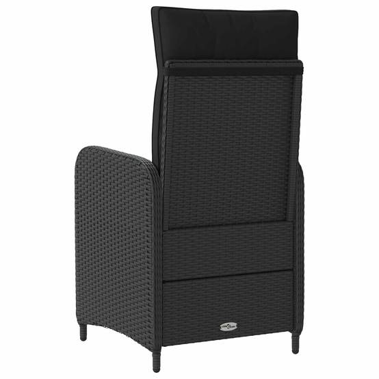 Chaise de jardin inclinable polyrotin noir 57 x 63 x 94 cm - PANGIVO - Image 6