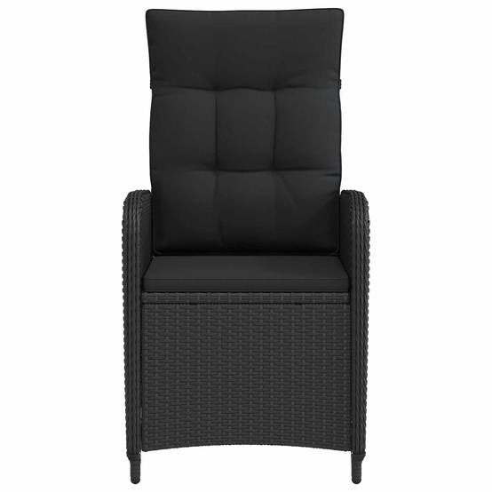 Chaise de jardin inclinable polyrotin noir 57 x 63 x 94 cm - PANGIVO - Image 4