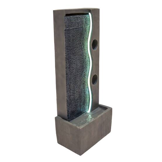 Monstershop - Fontaine de Jardin Harmony Falls Avec Éclairage LED Blanc Chaud & Brosse à Nettoyage - Image 1