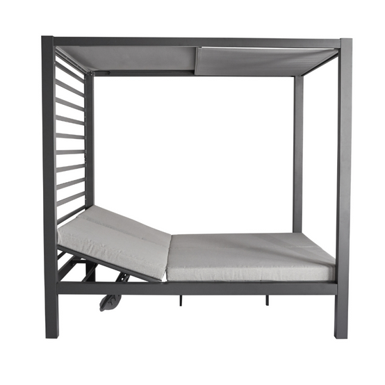 Lit de jardin 2 places structure aluminium gris foncé MATALA - Image 9