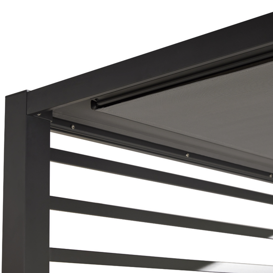 Lit de jardin 2 places structure aluminium gris foncé MATALA - Image 4