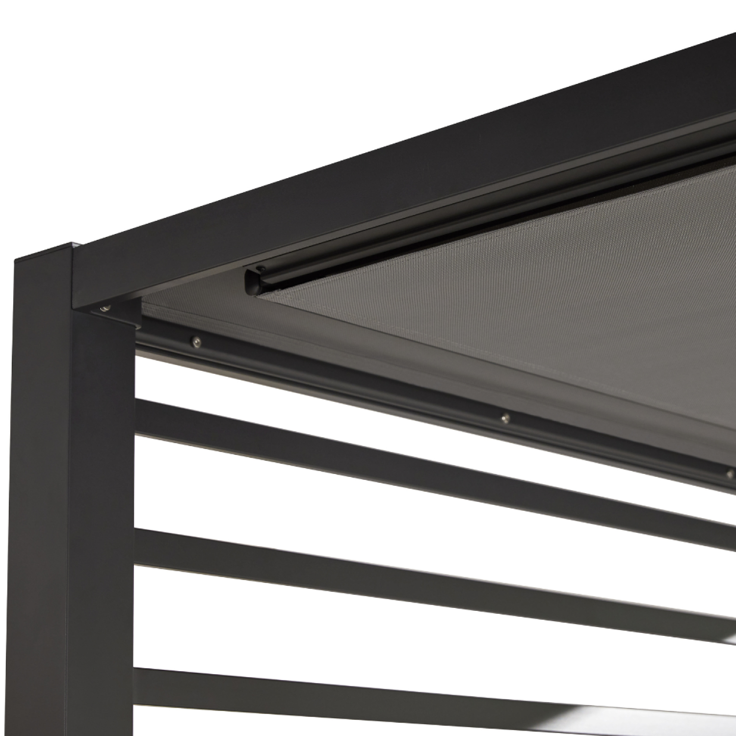 Lit de jardin 2 places structure aluminium gris foncé MATALA - Image 4
