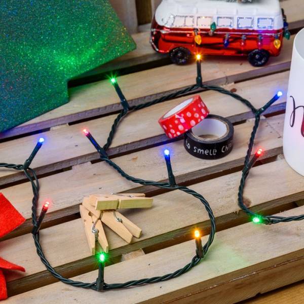 Lotti - Guirlande lumineuse 53M 750 miniLED multicolores 8 fonctions d'animation câble vert 30V Lotti - Imagen 8