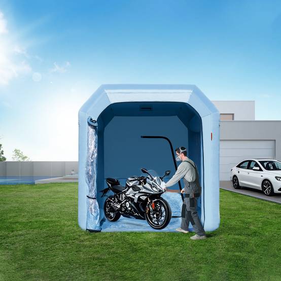 Vevor - VEVOR Cabine peinture gonflable 3x2.5x2.5m, souffleur 550W avec filtration, station atelier. - Image 8