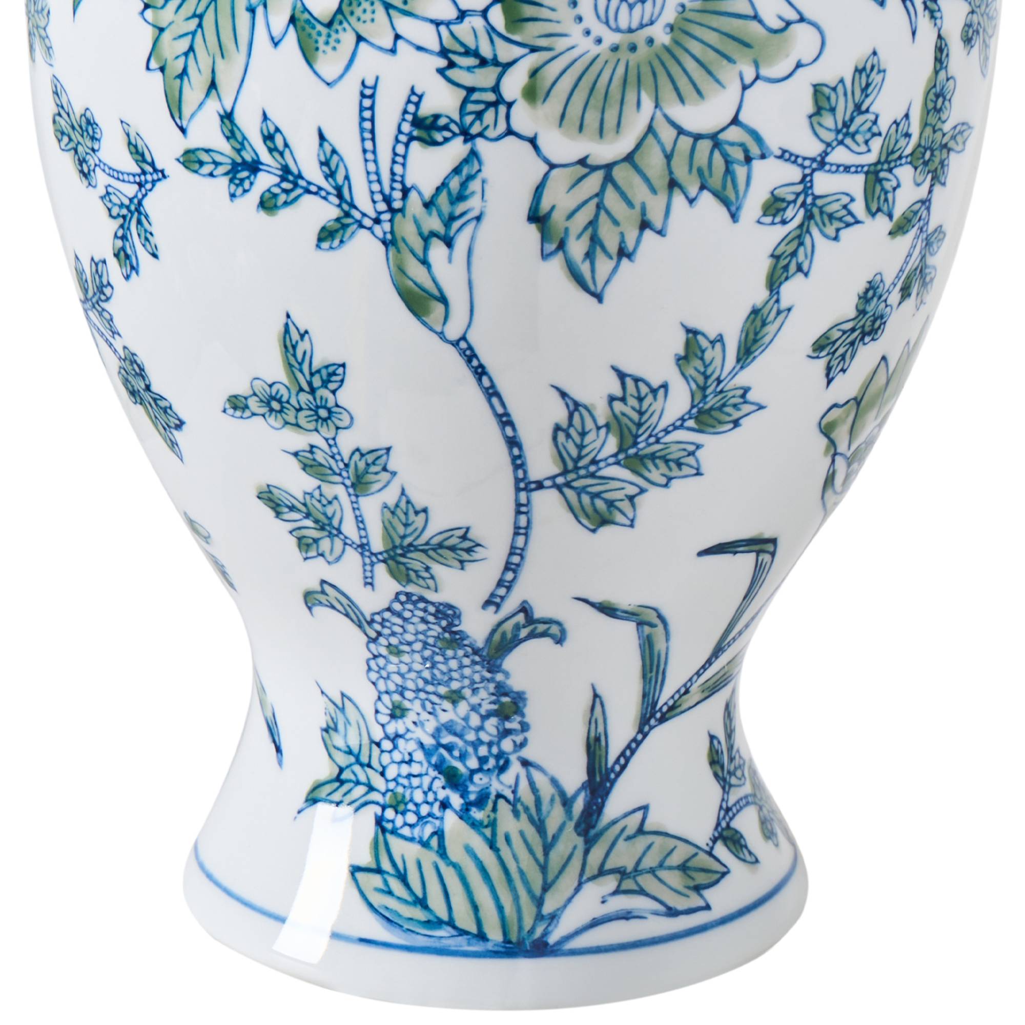 Beliani - Vase à fleurs Porcelaine Blanc/bleu LLANES - 16x16x36- Beliani - Image 5