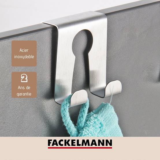 Crochet de porte en acier inoxydable Fackelmann Tecno - Image 4