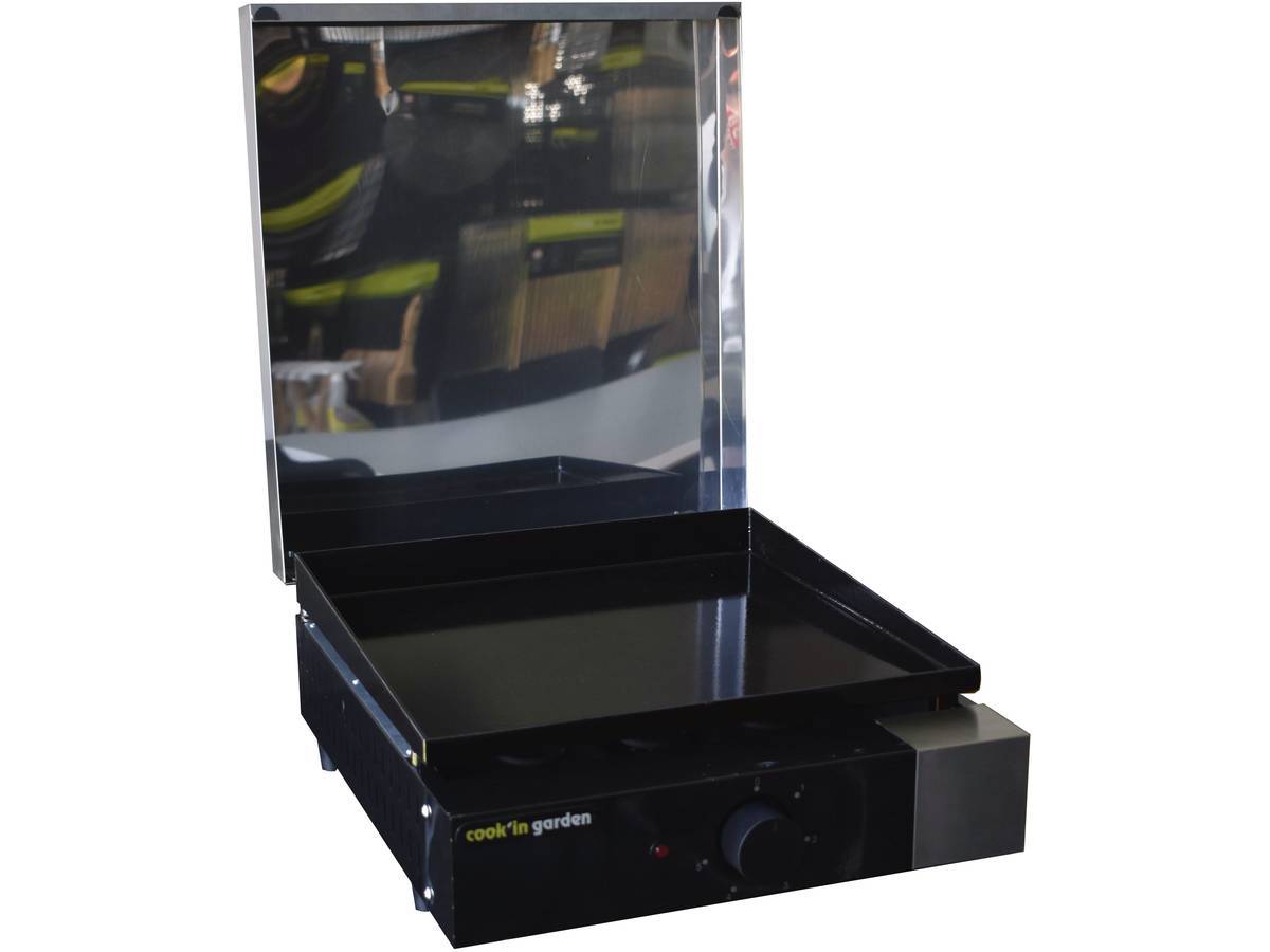 Plancha électrique Avec Capot "finesta 43" - 2500 W - 44 X 56 X 19.5 Cm - Fonte émaillée -cook'in Garden - Image 4