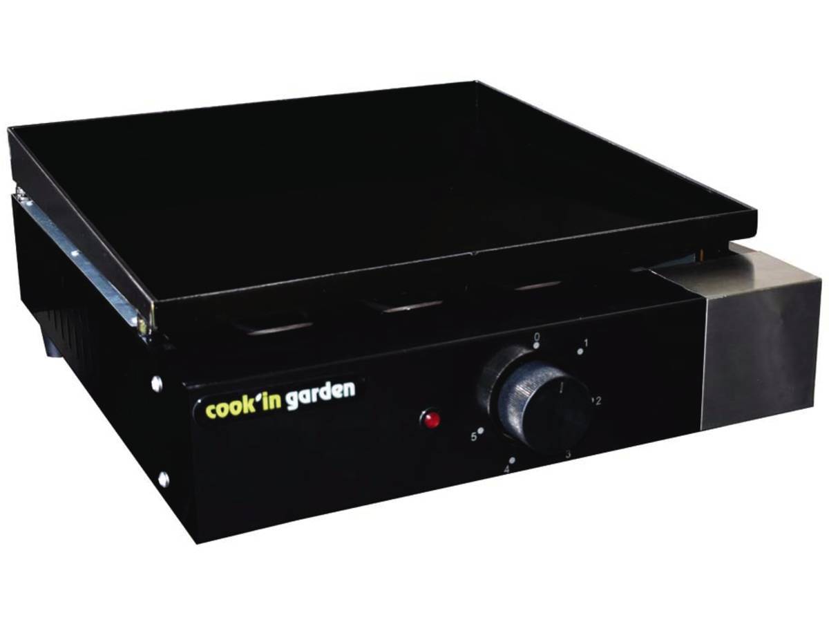 Plancha électrique Avec Capot "finesta 43" - 2500 W - 44 X 56 X 19.5 Cm - Fonte émaillée -cook'in Garden