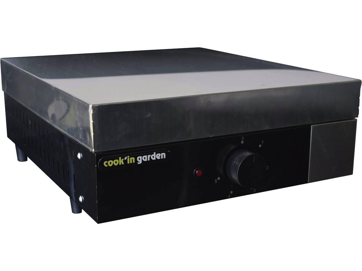 Plancha électrique Avec Capot "finesta 43" - 2500 W - 44 X 56 X 19.5 Cm - Fonte émaillée -cook'in Garden - Image 3