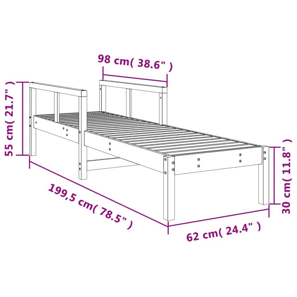 Maison Chic - Chaise longue | Transat | Bain de soleil blanc 199,5x62x55 cm bois massif de pin - Image 10
