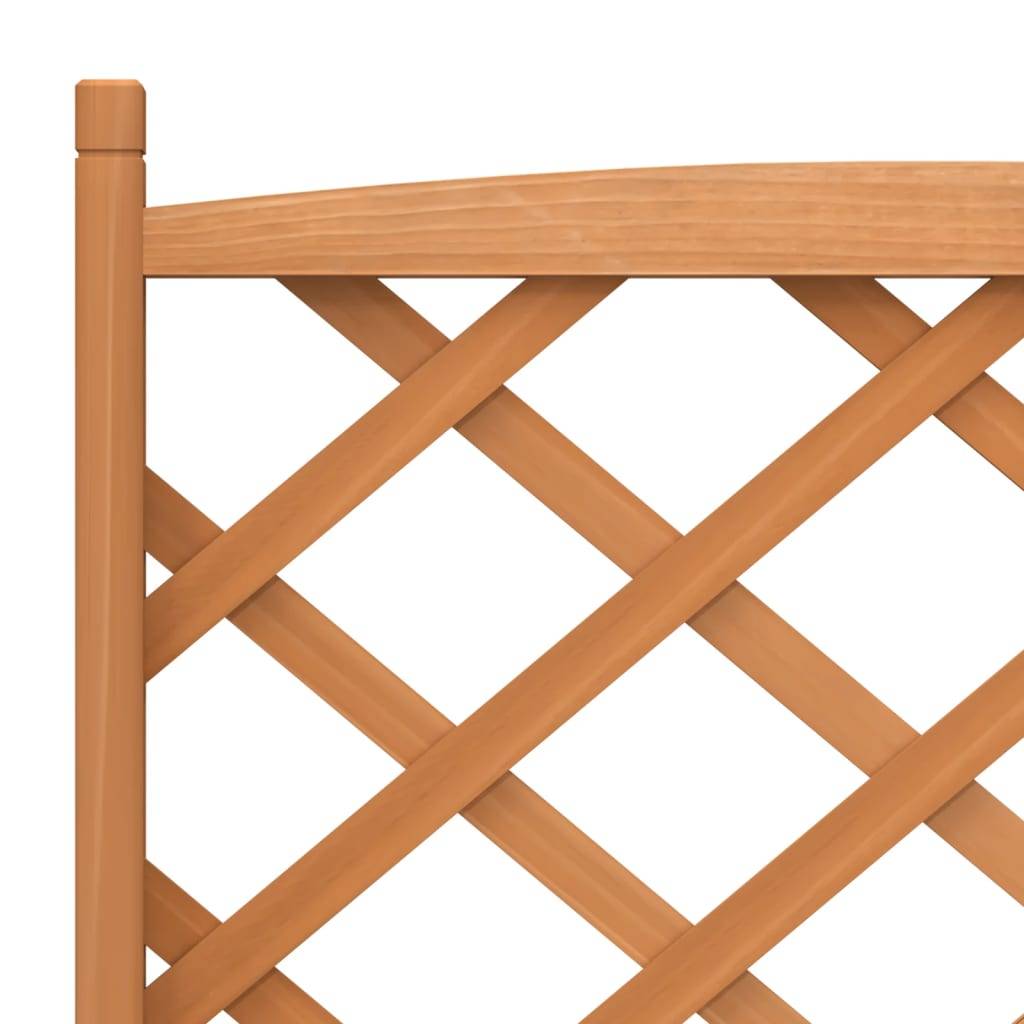 Maison Chic - Jardinière avec treillis - Pot De Fleurs et roues marron bois massif de sapin - Imagen 7