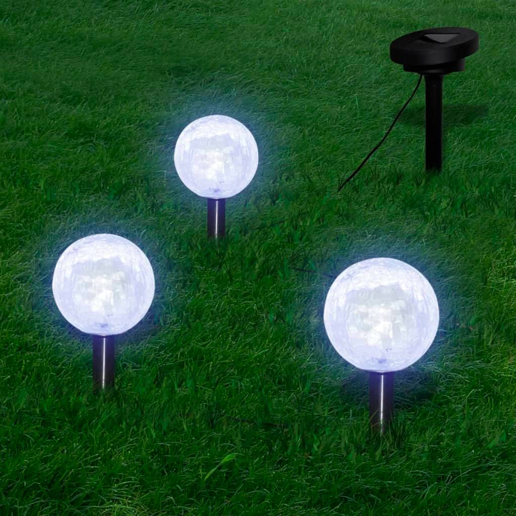 Lampe d'extérieur - Lampe de jardins LED solaires 3 pcs avec piquet de sol - Image 2