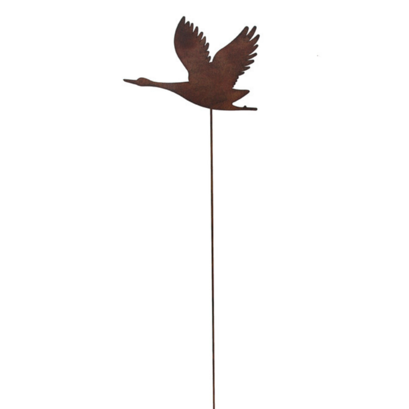 Fleur - Déco de jardin Oie en métal 110cm - Fleur