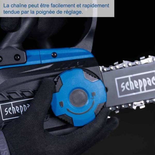 Scheppach - Tronçonneuse sans fil SCHEPPACH - C-CS254-X SET S - Coupe 25,4 cm - Batterie 20V IXES 2Ah + chargeur - Image 4