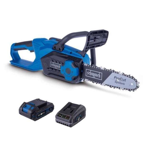 Scheppach - Tronçonneuse sans fil SCHEPPACH - C-CS254-X SET S - Coupe 25,4 cm - Batterie 20V IXES 2Ah + chargeur