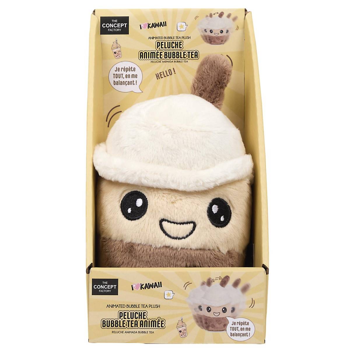 The Concept Factory - Peluche Animée Bubble Tea "Kawaii" 14cm Marron - Image 6