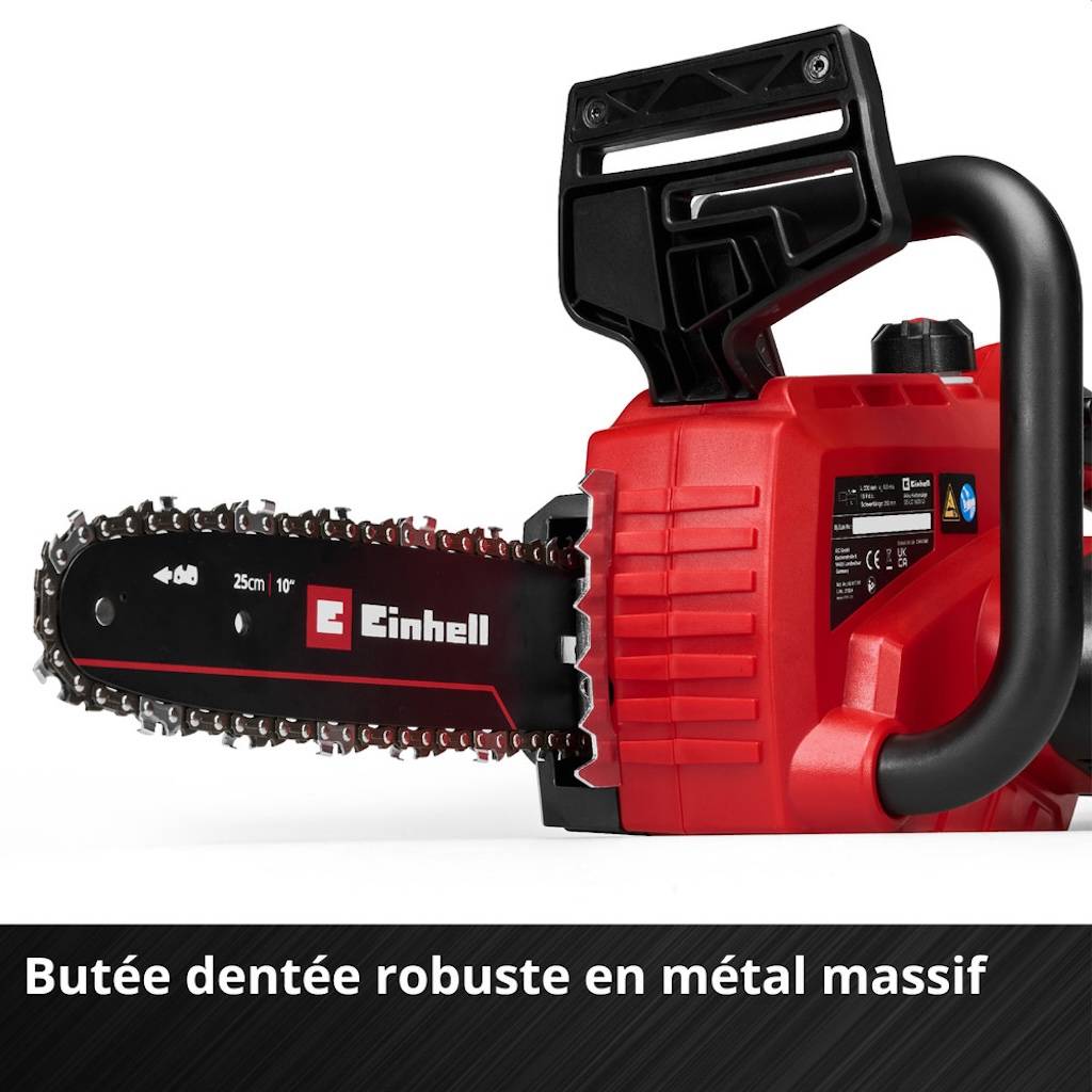 Einhell - Tronçonneuse sans fil - GE-LC 18/25-1 Li Kit 18 V - guide 25 cm - batterie 2,5 Ah - Image 3