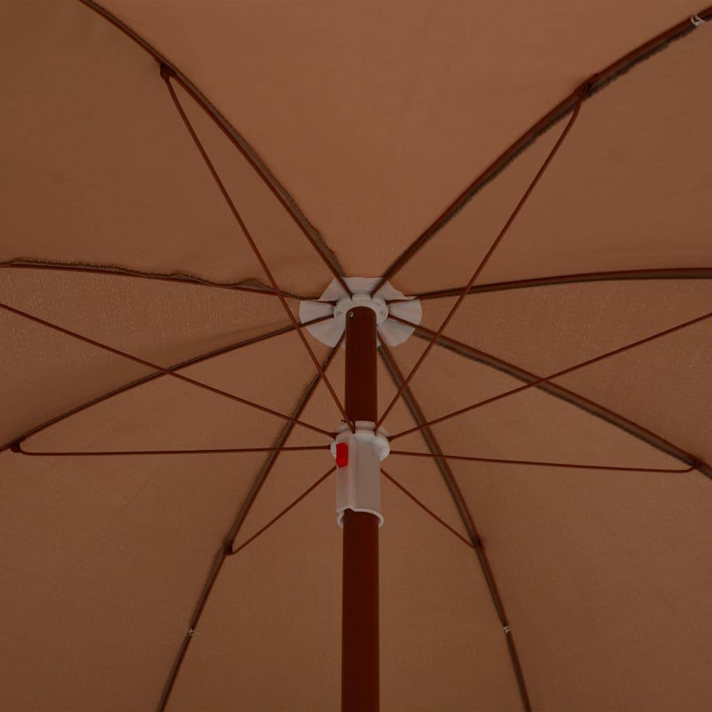Helloshop26 - Parasol mobilier de jardin avec mât en acier 180 cm taupe - Imagen 4