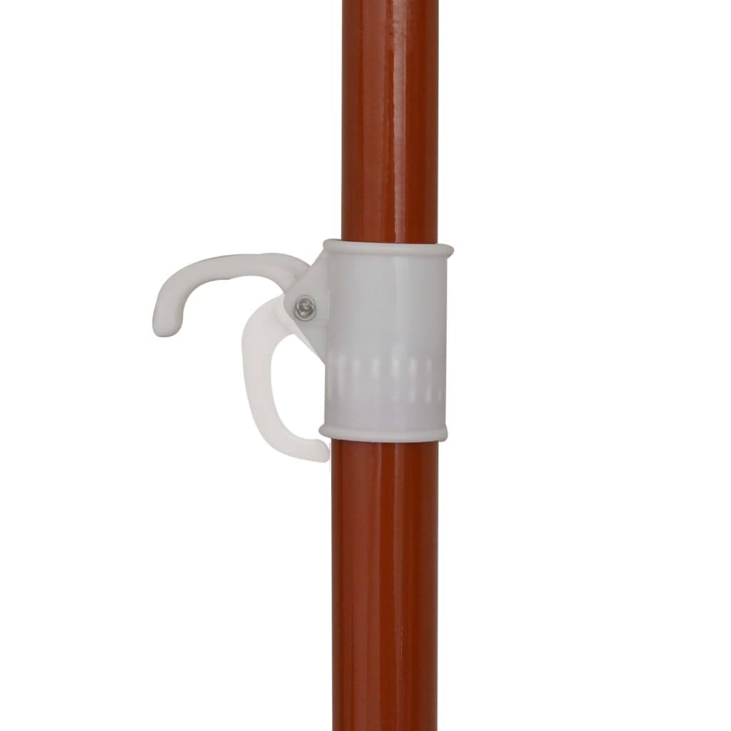 Helloshop26 - Parasol mobilier de jardin avec mât en acier 180 cm taupe - Imagen 3