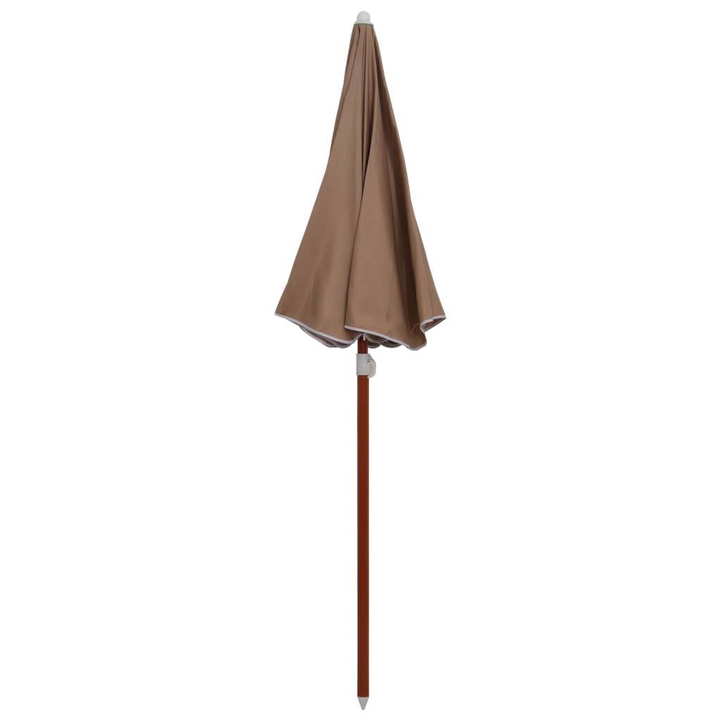 Helloshop26 - Parasol mobilier de jardin avec mât en acier 180 cm taupe - Imagen 2
