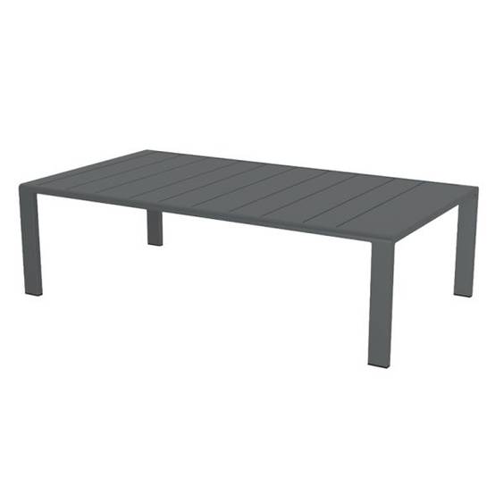 Salon de jardin DINA 5 places aluminium gris foncé et coussins gris clair Beau Rivage - Image 9