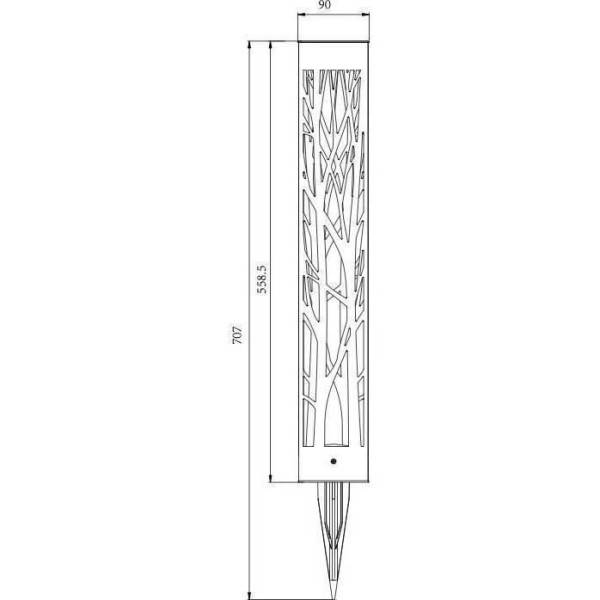 Decoration Balise solaire GALIX G4465 - 20 lumens - A visser ou a planter - H70cm - Blanc Chaud - Image 3