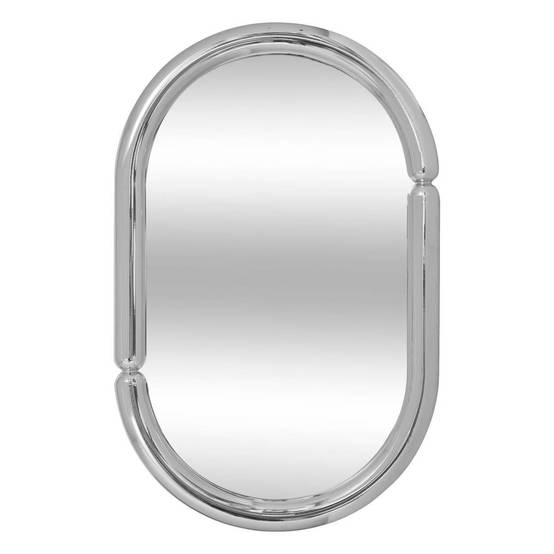 Miroir Mural Ovale "Micaela" 55cm Argent - Image 1
