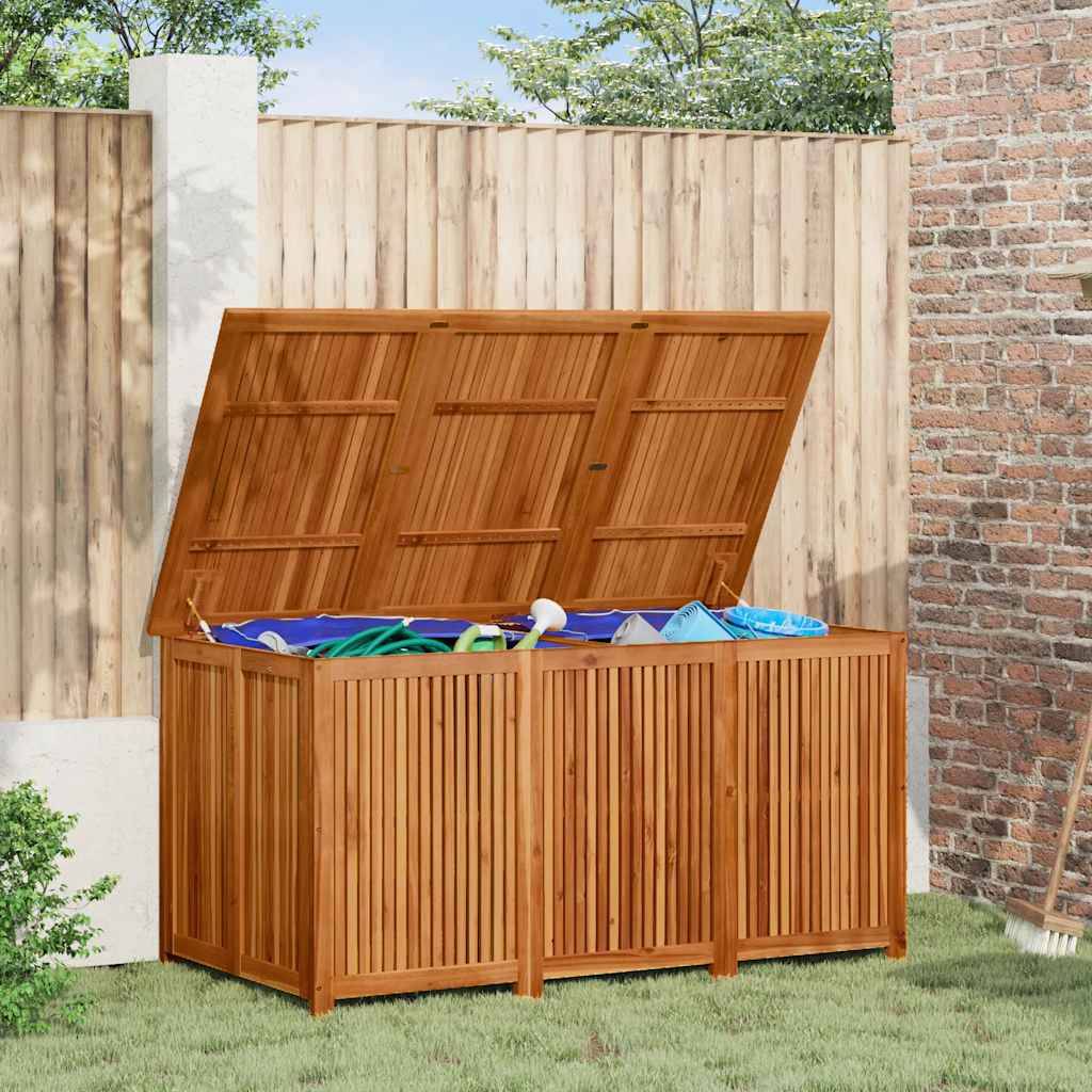 Grand Coffre de Jardin en Bois d'Acacia Massif avec Sac de Protection 150x80x75 cm – ComfortXL Outdoor Living