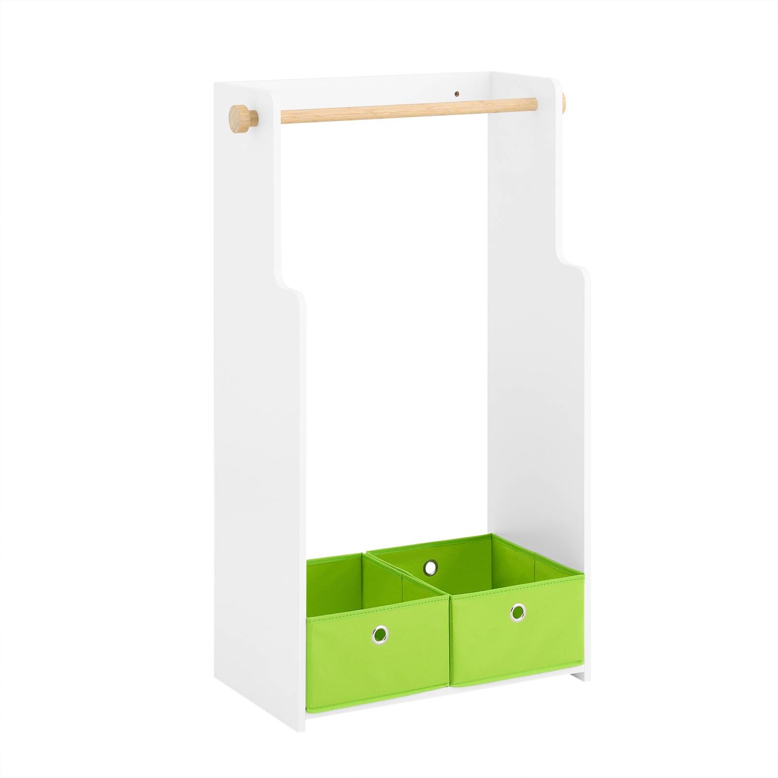 SoBuy Porte-Vêtements Enfant, Penderie et Étagère pour Chambre d'Enfant, Blanc, 60 x 35 x 110 cm, KMB109-W - Image 1
