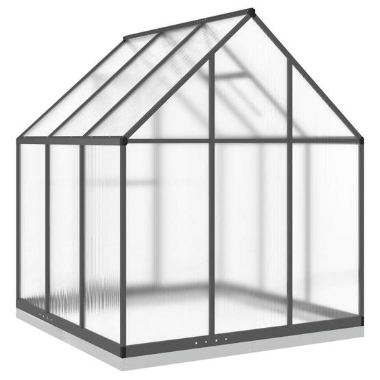 ComfortXL - Serre de Jardin Aluminium Polycarbonate Culture Hivernage 169x169cm Anthracite - ComfortXL Outdoor Living - Image 5