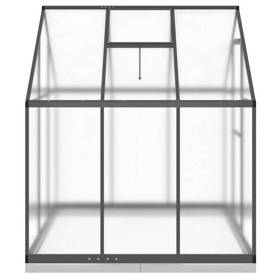 ComfortXL - Serre de Jardin Aluminium Polycarbonate Culture Hivernage 169x169cm Anthracite - ComfortXL Outdoor Living - Image 4