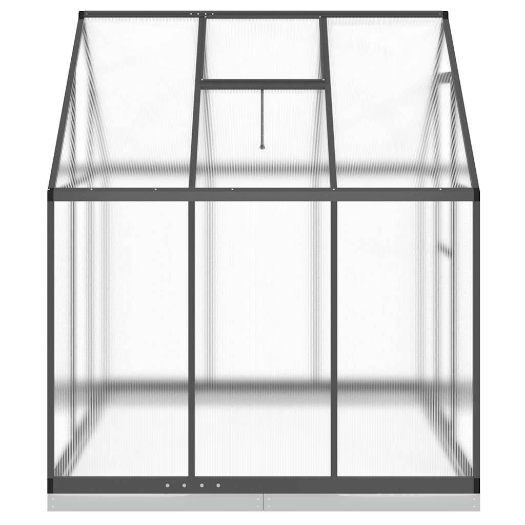 ComfortXL - Serre de Jardin Aluminium Polycarbonate Culture Hivernage 169x169cm Anthracite - ComfortXL Outdoor Living - Image 4