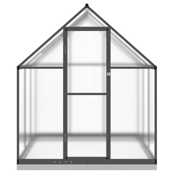 ComfortXL - Serre de Jardin Aluminium Polycarbonate Culture Hivernage 169x169cm Anthracite - ComfortXL Outdoor Living - Image 3