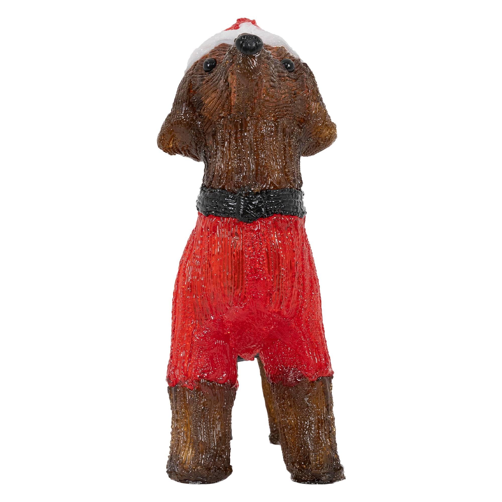 Ecd-Germany - LED Teckel chien de Noël décoration intérieur/extérieur lumières de jardin 37 cm - Imagen 2