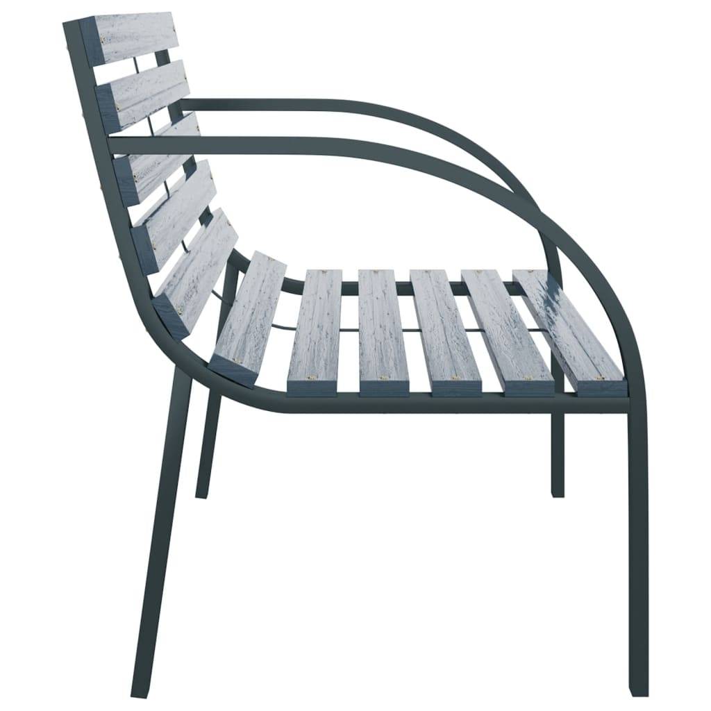 Maison Chic - Banc de jardin - Banc d'extérieur - Banquette 120 cm Gris Bois - Imagen 4