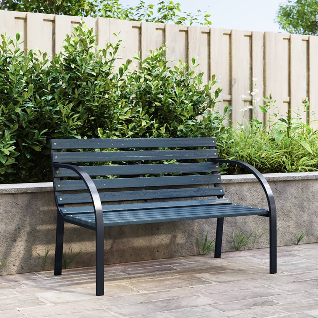 Maison Chic - Banc de jardin - Banc d'extérieur - Banquette 120 cm Gris Bois - Imagen 2