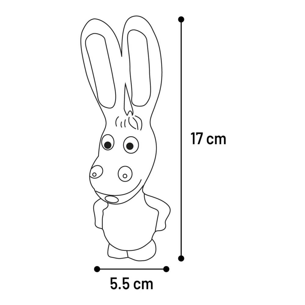 Flamingo - Jouet chien Teeta Âne, Chien, Renard, Lapin 17 cm H vendu a l'unité. - Imagen 5