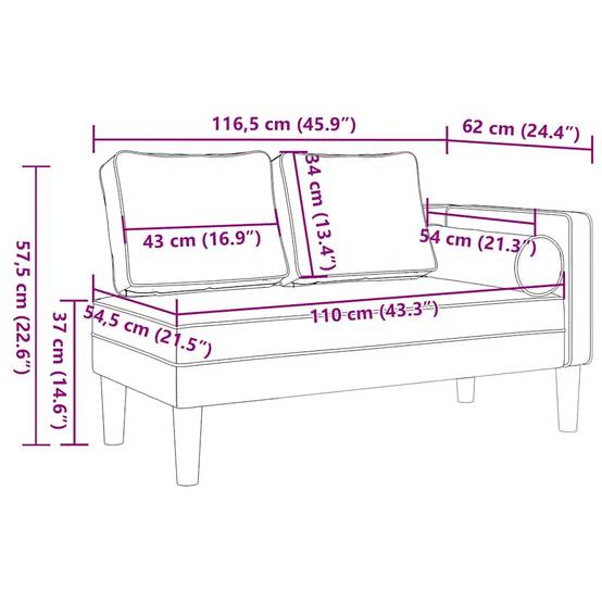 Chaise longue | Transat | Bain de soleil avec coussins rouge bordeaux tissu - Image 8