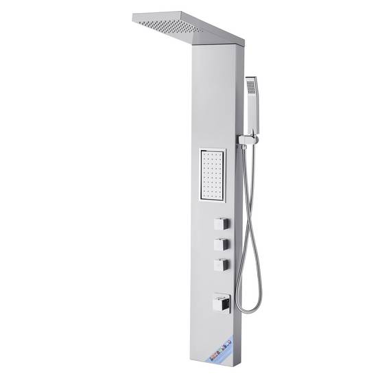 Vevor - VEVOR Colonne douche avec pommeau pluie, acier inox brossé, robinet 3 fonctions, jet corporel et main. - Image 9