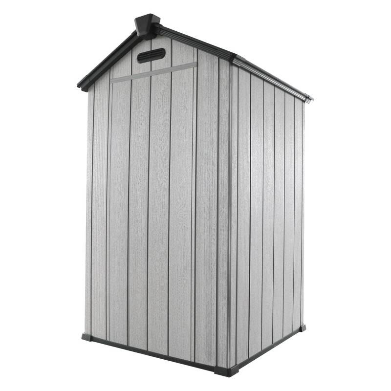 Jobu - Abri de jardin 1,24m² résine brossée gris avec plancher Jobu Docker - Image 5