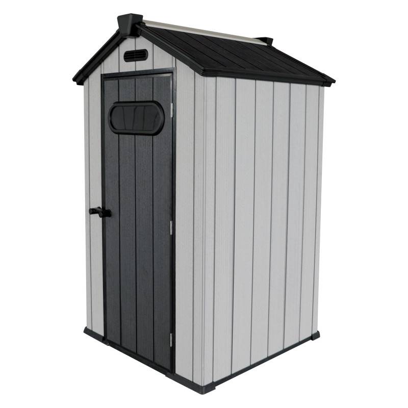 Jobu - Abri de jardin 1,24m² résine brossée gris avec plancher Jobu Docker - Image 3