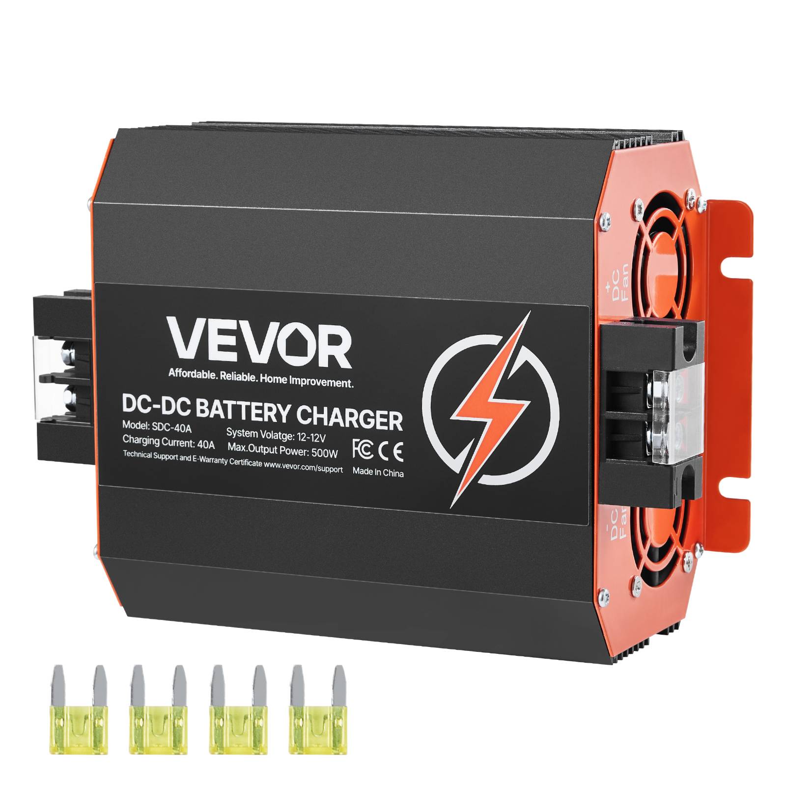 Vevor - VEVOR Chargeur batterie CC-CC 12 V 40 A, 500 W, plomb, lithium, AGM. Voitures.