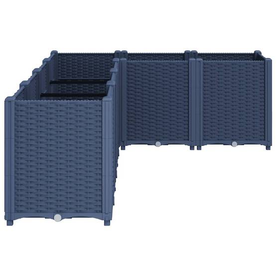 Jardinière polypropylène bleu gris 160 x 120 x 53 cm - PANGIVO - Image 4