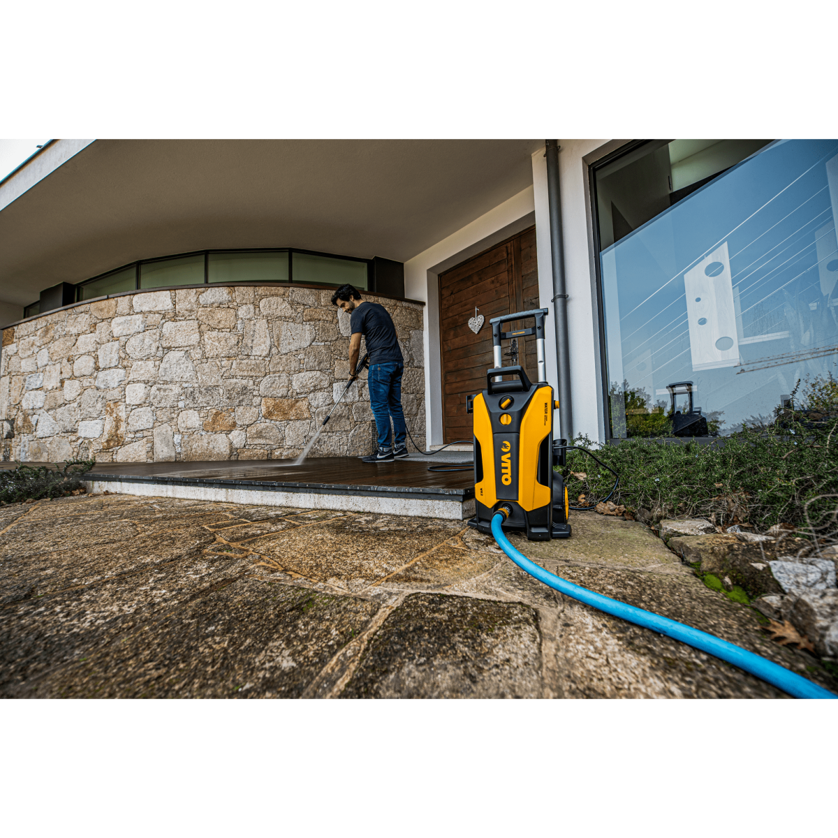 Nettoyeur haute pression 130 bar  1800W Induction Lance laiton Tuyau 5m Réservoir détergent VITO - Imagen 9
