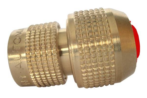Raccord rapide rouge automatique laiton aquastop Ø15 Boutté - Image 1