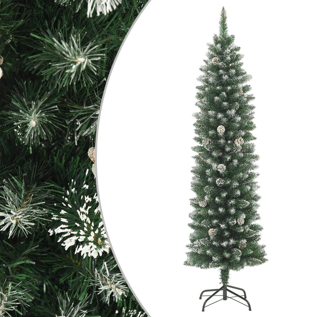 Vidaxl - Sapin de Noël artificiel mince avec support 150 cm PVC vidaXL 345165 - Image 1