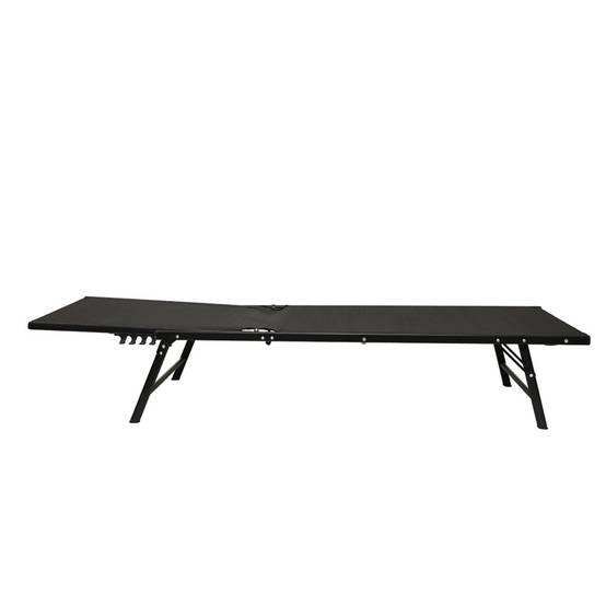 Chaise longue pliante 185x54,5x34,5 cm - Dossier inclinable - Acier/textilène - TERRE JARDIN - Image 4