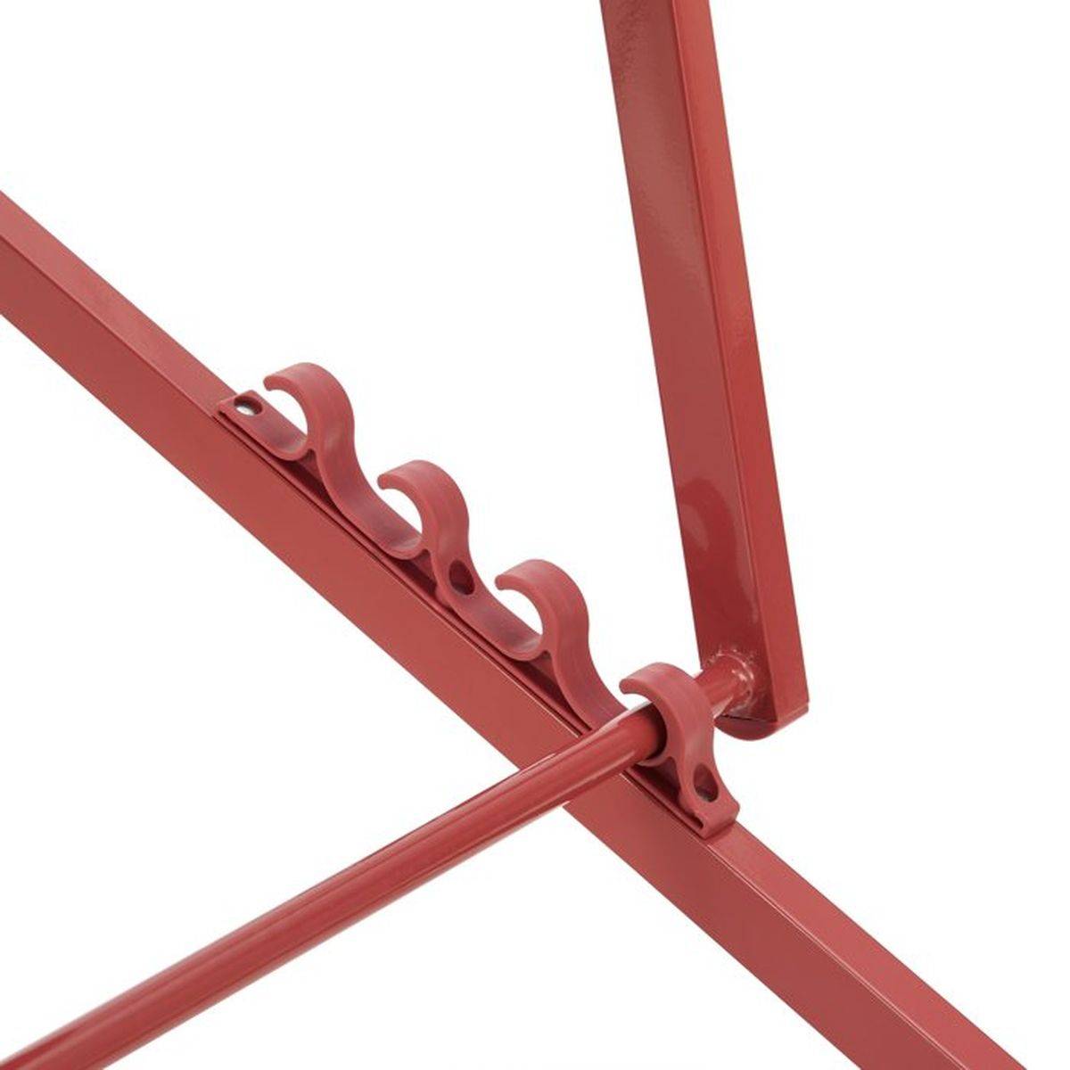 Chilienne transat PAROS rouge terracotta en acier anti-corrosion et textilène, têtière intégrée - SABAIDECO - Image 7